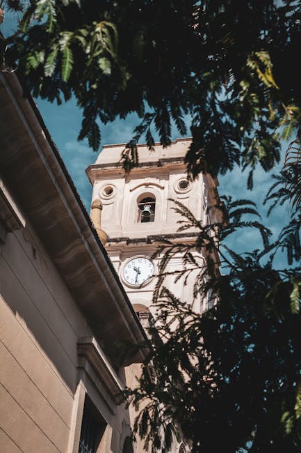 Clock tower showing time